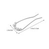 Beaupretty 4pcs French Hair Pin Pearl Hair Forks U Shaped Hair Stick Metal Womens Hair Clips Hair Accessories for Bun