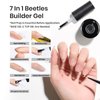 Beetles Gel Polish 5 in 1 Beetles Builder Gel 15ml Clear Builder Strengthener Gel with Detachable Liner Nail Brush for Beetles Builder Gel Nail Art Design Holiday Gift for Women