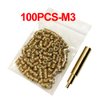 Heat Set Insert Tip for M3 with Qty 100 M3 Inserts.3D Printing Accessories.Compatible with Weller SP40NUS/Hakko FX-888D/900M and T18 Irons, Soldering Iron Tips for Threaded Inserts