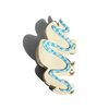 Two Oh One Hair Claw Clip Squiggly Cellulose Accetate Strong Hold Women's Accessory for all Hair Types, Vanilla Ice Cream