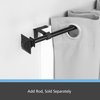 Kenney Fast Fit 5/8" No Measure Curtain Rod Brackets, Matte Black