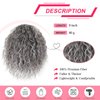 CINHOO Loose Wavy Curly Messy Bun Hair Piece for Thinning Hair Pieces for Women,Short Gray Mix Light Brown Drawstring Ponytail Extensions for Women Synthetic Hair Extensions for Women(Grayish Brown)