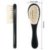 2 Pieces Barber Fade Brush Men Beard Brush Neck Duster Cleaning Brush Soft Beard Brush with Wooden Handle for Barber Hair Cutting Kits (Black, Red)
