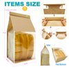 BIUBIU Paper Bread Bags for Homemade Bread Sourdough Bread Bags Bakery Bags with Window Cookie Bags for Packaging Brown Kraft Snack Bags Pastry Candy Treat Popcorn Coffee Tin Tie Tab Lock Gift Giving