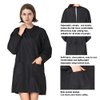 TOPTIE Waterproof Haircutting Pet Grooming Smock Jacket Salon Barber Hairdressing Cape Gown Apron with 2 Pockets-Black