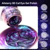 Allstarry 9D Cat Eye Gel Nail Polish, 15ml/0.5fl oz Chameleon Magnetic Gel Polish UV LED Curing Soak Off Home DIY Nail Salon Manicure Kit with Magnet for Shimmer Velvet Nail Art - Starry Sky