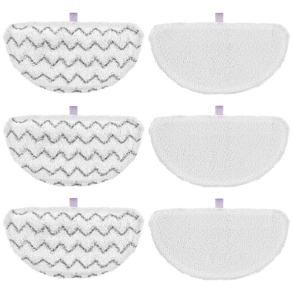 6 Pack 1940 Bissell Steam Mop Pads for Bissell PowerFresh Steam Mop 1806 1544 1440 2075A 2685A 1940W 19404 Series, Model 19402 19408 1940a 1940f 1940q 1940t B0006 B0017, Part #5938#203-2633