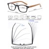MODFANS 4 Pack Reading Glasses 1.5 Fashion Wood-Look Spring Hinges Stylish Readers Men Women