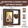 Jigfoxy Dog Memorial Gifts for Loss of Dog - Rotating Wooden Picture Frame for 4x6 Photo - Pet Memorial Gifts for Dog Cat - Dog Loss Sympathy Bereavement Remembrance Gift
