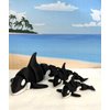 Generic 3D Printed Orca, 3 pcs Articulated Orca Whale, Fun Home Decor, Executive Desk Decor, Fidget Toy for ADHD/Autism, Medium, Black