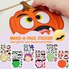 JOYIN 30 Pcs Halloween Make a Face Stickers for Kids, Halloween Party Favor, Party Craft Supplies, Fall Sticker Sheets with 6 Different Facial Expression, Classroom Art Activities Treat Games Goodies