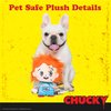 Chucky 9" Plush Toy for Dogs with Flattie Body| Medium Sized Squeaky Dog Toy, Dog Chew Toy with Squeaker | Horror Movie Toys for All Dogs, Official Dog Toy Product of Universal Chucky