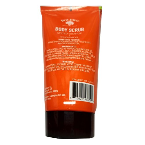 Bolero Body Scrub Spiced Orange & Cinnamon 5fl oz, 147,8ml