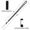 COTODO ID Black Lanyards Safety Badge Lanyard 36" with Swivel Hook 100 Pack
