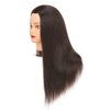 Headfix 24"-26" Hair Mannequin Head 100% Human Hair Hairdresser Practice Styling Training Head Cosmetology Manikin Doll Head With Clamp (6F1919LB0218H)