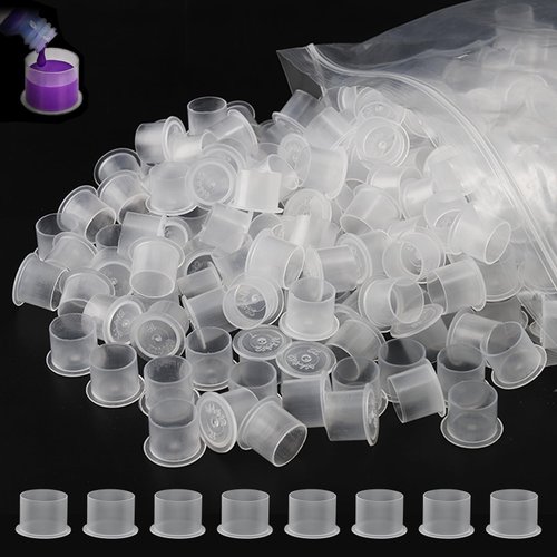 1000pcs Tattoo Ink Cups - Rayyl Tattoo Ink Cups with Base #11mm Clear Plastic Pigment Cups Disposable Tattoo Ink Caps Cups Container Cups for Tattoo Ink and Pigment... (1000pcs-11mm)…