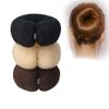 3Pcs Donut Hair Bun Maker Roll Tool Hair Ring Doughnut Hair Bun Maker DIY Hair Foam Ring Shaper Snap Hair Roll Bun Tool Magic Hair Styling Tool for Women (3 Colors)