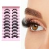 Wffenhefragrance dramatic lashes| 10 hybrid lashes | eyelashes various sizes | Easy to Apply & Reusable |Eyelashes of varied lengths are suitable for various occasions