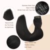GOO GOO Clip in Hair Extensions Real Human Hair, 20inch 110g 7Pcs, 1B Natural black, Remy Human Hair Extensions Clip ins for Women, Natural Human Hair