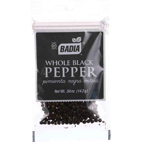Badia Black Pepper Whole, 0.5-Ounce (Pack of 12)