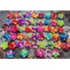 100 Packs Bluk Flowers Rainbow Mini Pop Fidget Keychain , Birthday Party Favors ，for Kids boy and Little Girl Summer Student Prize Gifts