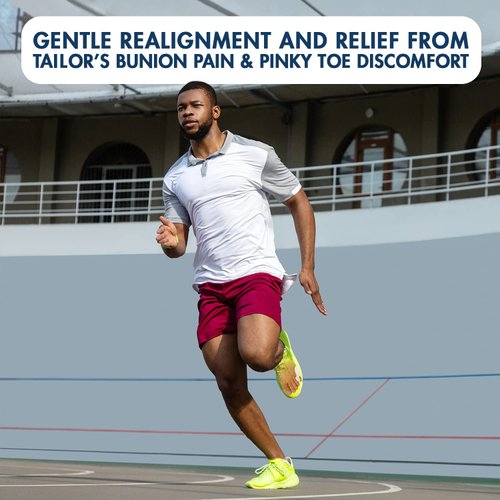 Dr. Frederick's Original Tailor's Bunion Shield Spacers - Soft Gel Bunionette Pads with Spacer - Tailors Bunion Pad Corrector - Fast Pain Relief for Men & Women - Pinky Toe Protection - 6 ct.