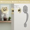 MaxxGeek 5-Inch Backset Entry Door Latch Fit Standard Knobset, 90° Square Interface with Square Corner Faceplate, Requires a 2-1/8" Cross Bore & 1" Edge Bore, Non-Handed, Polished Brass