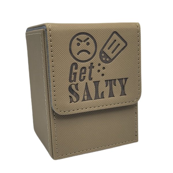 JGFinds KeenClover Card Deckbox for CCG TCG, Holds 100-115 Sleeved Cards, PVC Free Deck Box (Get Salty)