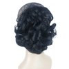 Aimole 6" Short Curly Synthetic Ponytail Clip in Claw Extensions 80g with a jaw/claw clip(1 Jet Black)