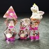 Sage's Portal Animal Familiars Resin DND Dice Set Polyhedral Dice Set for Dungeons and Dragons RPG Pathfinder Tabletop TTRPG (Baby Unicorn)