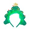 ZEYER Christmas Headband Green Christmas Tree Headband with Star and Small Colored Light Design Hair Band Hair Accessories
