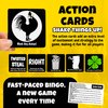 Bingo with a Twist Party Game, Bingo with Action Cards, Fun Twist on Traditional Bingo, Bingo Action Cards with a Block, Swap, and Steal, no More Bingo Balls, It's Anyone's Game! (Family Edition)