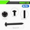 YIEMI Black Self Tapping Screws，#6 x1-13/64" 304 Stainless Steel Sheet Metal Screws（25 PCS）