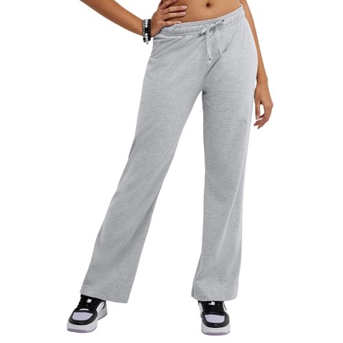 Champion, Jersey, Lightweight, Comfortable Lounge Pants for Women, 31.5" (Plus Size Available), Oxford Gray, Small