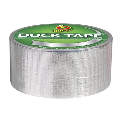 Duck Brand 283713 Metallic Duct Tape Single Roll, 1.88 Inches x 15 Yards, Chrome