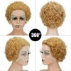 Ycoiner Short Curly Lace Front Wigs Human Hair Pixie Cut Short Curly Human Hair Wigs Pixie Cut HD Lace Front Wigs Human Hair Plucked Bleached Knots Pixie Cut Wigs for Black Women