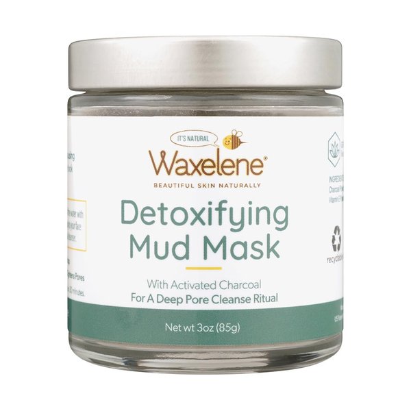 Waxelene Detoxifying Mud Mask Dry Blend - Deep Pore Cleanse Ritual Eczema Acne Oily Sensitive Skin Activated Charcoal Bentonite Dead Sea Clay