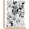 Clucky Chickens Hens Rooster Temporary Tattoo Water Resistant Fake Body Art Set Collection - Black (One Sheet)