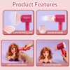 21Pcs Girls Hair Salon Toys, Beauty Salon Set with Pretend Play Hair Salon Stylist Toy Kit with Barber Apron, Hair Dryer, Mirror, Scissors and Styling Accessories