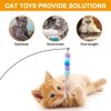 MiOYOOW 4PCS Cat Feather Toy Refills, Hanging Cat Fishing Pole Attachments Interactive Cat Teaser Toy Replacements for Cat Kitten Play Exercise