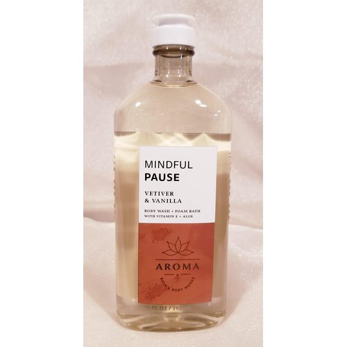Bath and Body Works Aromatherapy Body Wash and Foam Bath 10 Fluid Ounce (Vetiver Vanilla)
