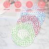 3PCS Shower Caps, Elastic Reusable Waterproof Plastic Shower Cap for Women Ladies Spa Salon (Red+Green+Blue)
