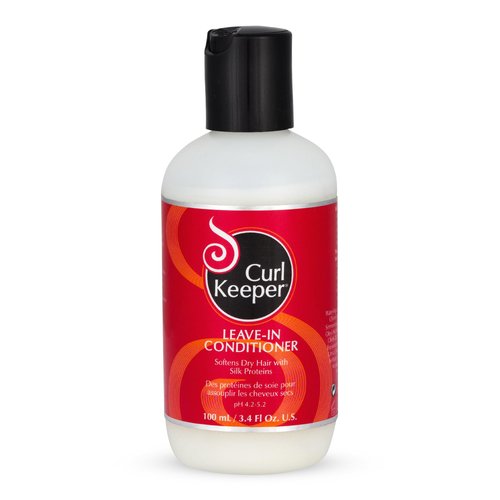 Curl Keeper Leave-In Conditioner for Curly Hair, 3.4 Fl Oz - All-Day Lightweight Moisture for All Curl Types - Softens Dry Hair with Silk Proteins for Shiny & Soft Hair - Water-Based Hair Conditioner