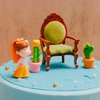 2 Pieces Miniature Armchairs Wooden Carved Single Sofa Chairs 1:12 Miniature Furniture for Min Accessories Furniture Decoration Birthday