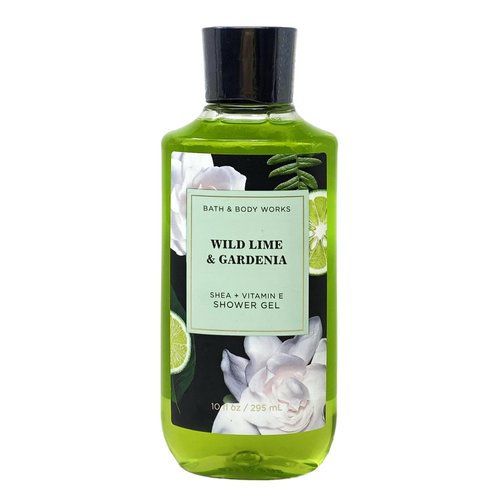 Bath & Body Works Wild Lime & Gardenia 4 Piece Shower Gel Value Pack with a Natural Oats Sample Soap