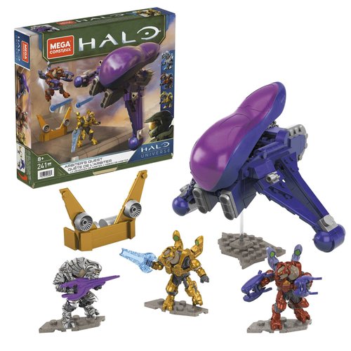MEGA Mattel Halo Arbiter's Quest Banshee Vehicle Halo Infinite Construction Set,Building Toys for Boys