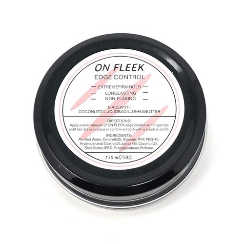 ON FLEEK Edge Control Extreme Firm Hold Professional Edge Control for Relaxed and Natural Hair, Made with Coconut Oil, Jojoba Oil, Shea Butter, 5 Ounce