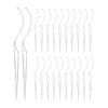 Liobelon 20 Pieces False Eyelashes Display Stick, 3d Eyelashes Applicator Tool, Acrylic Eyelash Display Holder, Eye Lashes Try On Sticks, Planting Grafted Fake Lash Holders Supplies, Transparent