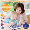 PLAY Spanish & English Learning Tablet for Toddlers 1-3, Kids Bilingual Interactive Alphabet ABC Letters, Words, Color Learning Toys Tablets, Educational Toy for 2+ Year Old Kids Babies 18 Month+