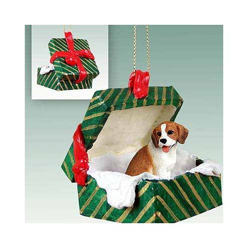 Beagle Gift Box Christmas Ornament - Delightful!